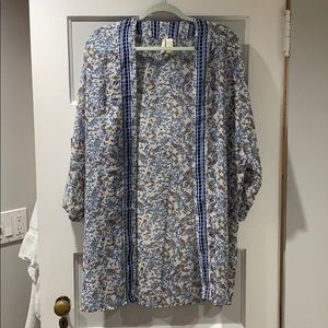 Sheer patterned cardigan